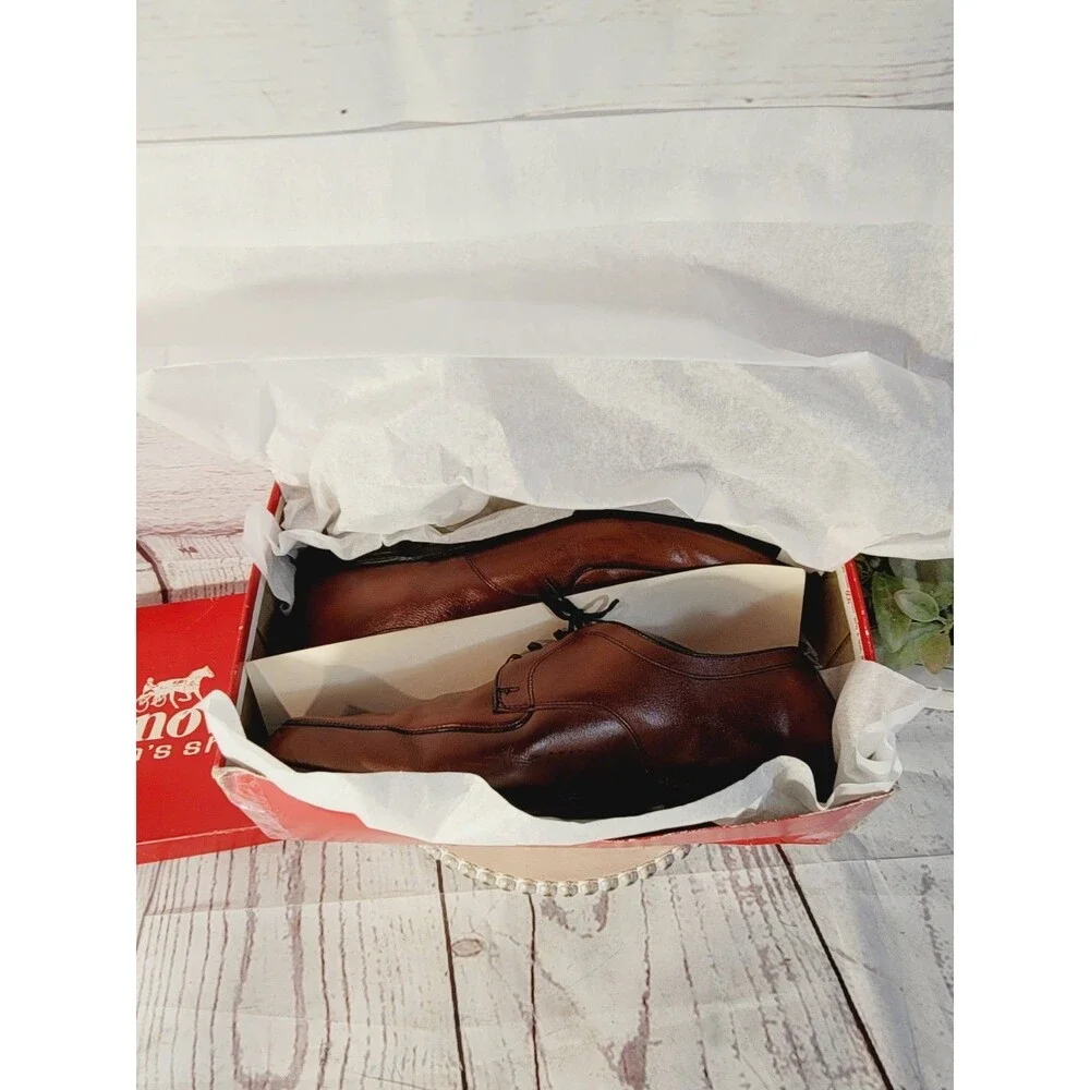 Vintage Hanover Imperial Style #2425 Mens Leather Oxford Derby Shoes Size 13D.